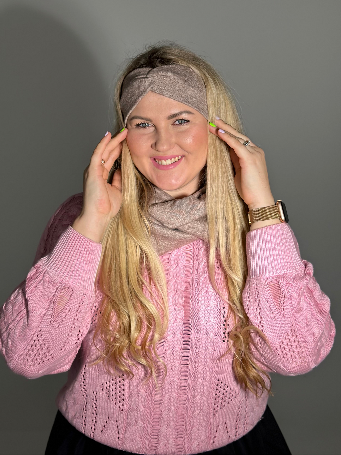 Merino vilnos kakavinė galvajuostė