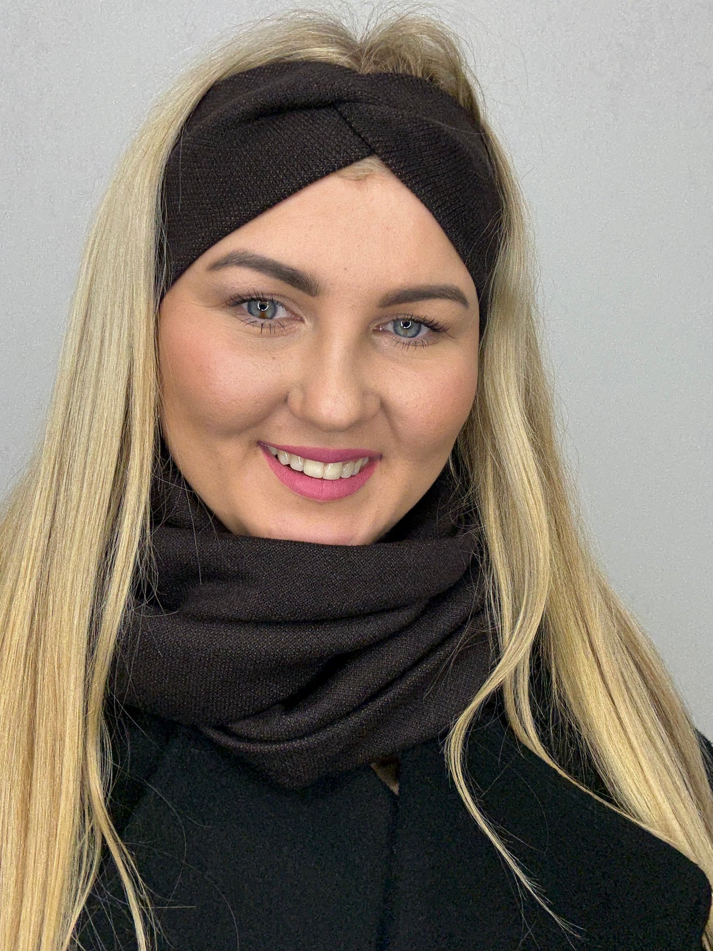 Merino vilnos šokoladinė galvajuostė 🤎