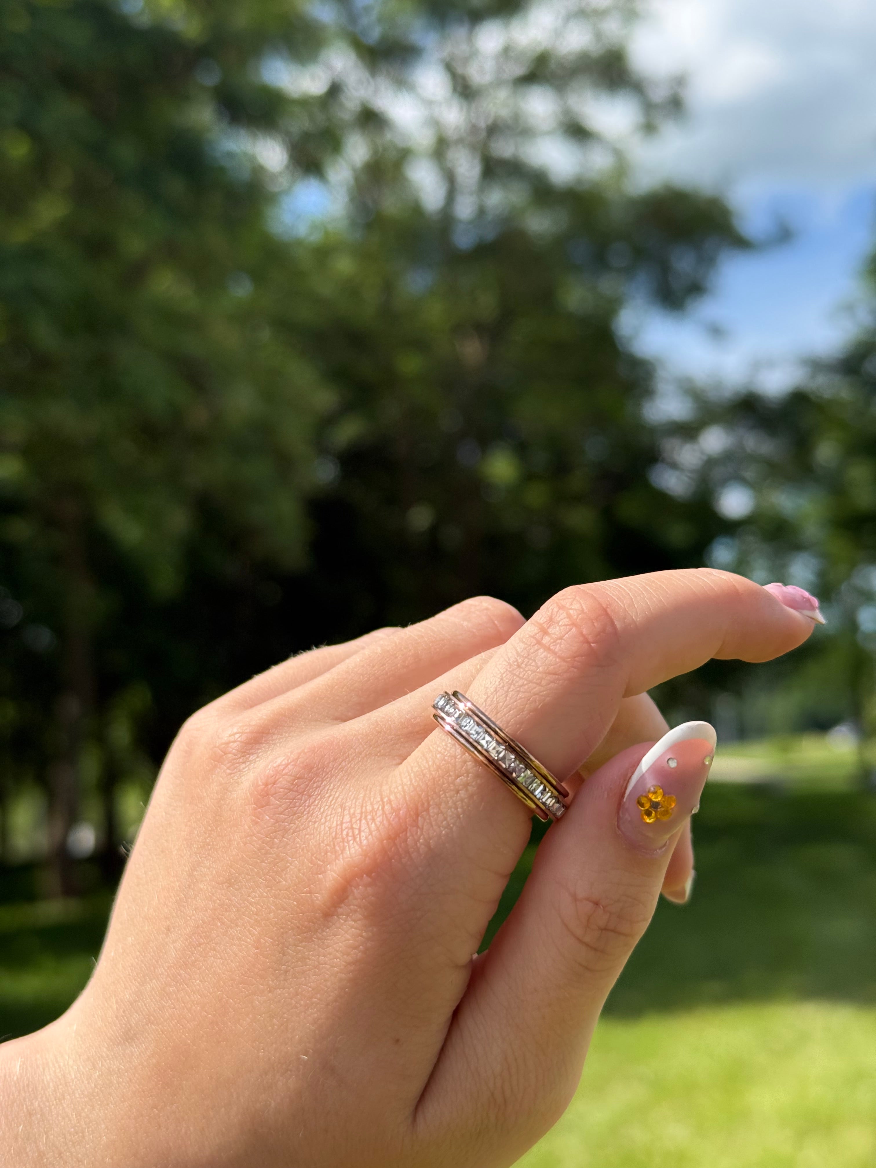 Rose gold Antistresinis žiedas