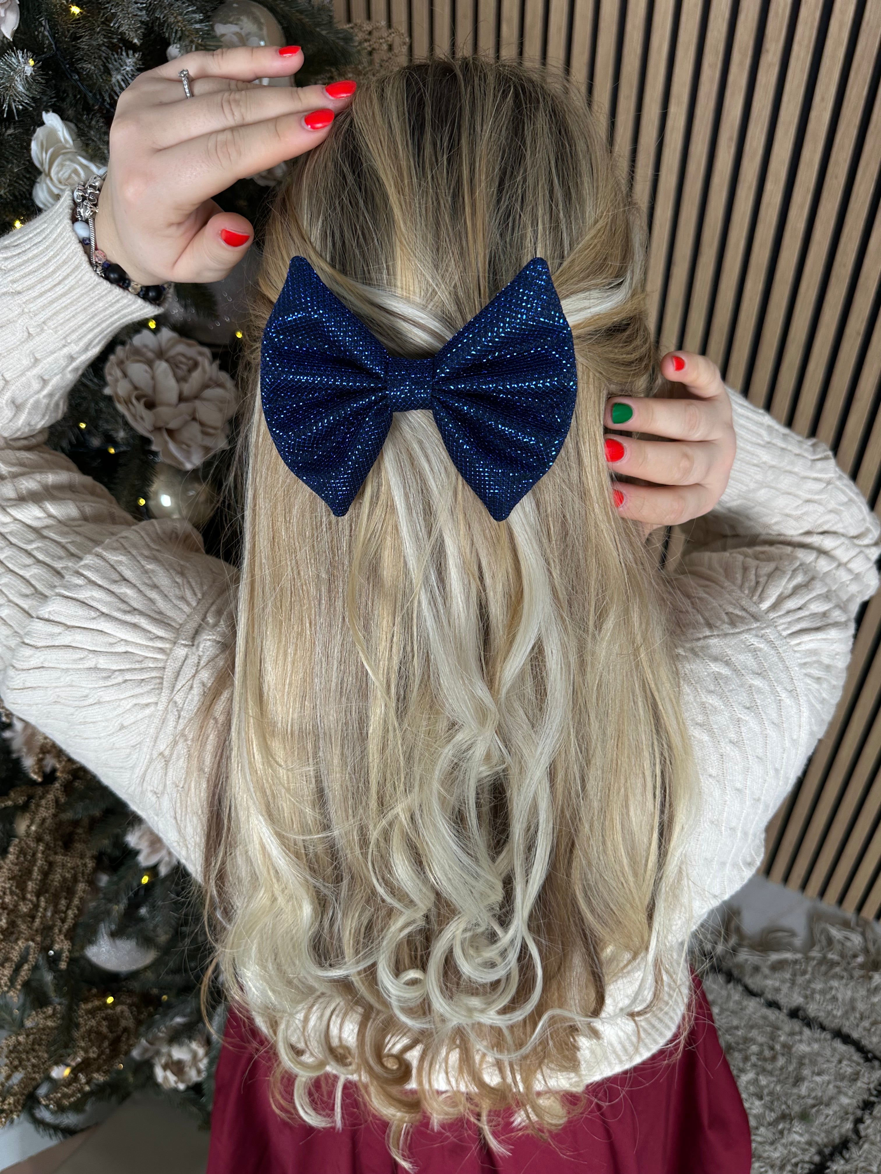 Tamsiai mėlynas žėrintis kaspinas💙