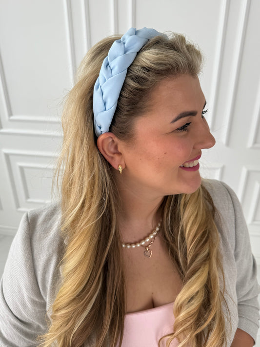 Žydras matinis pintas lankelis