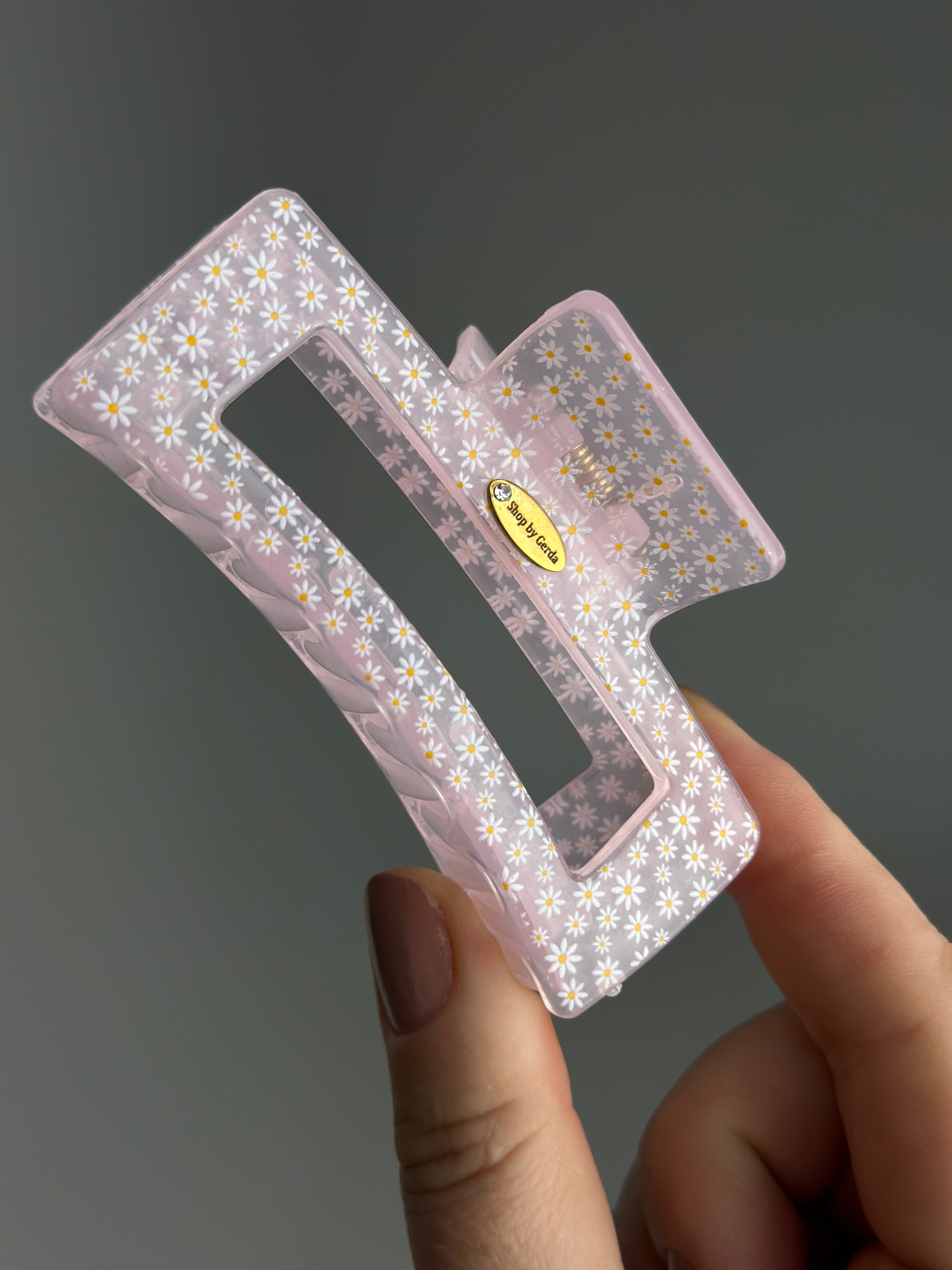 Rožinis KapKap su ramunėlėmis 8,5cm