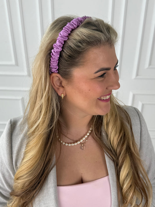 Alyvinis natūralaus šilko plonasis lankelis