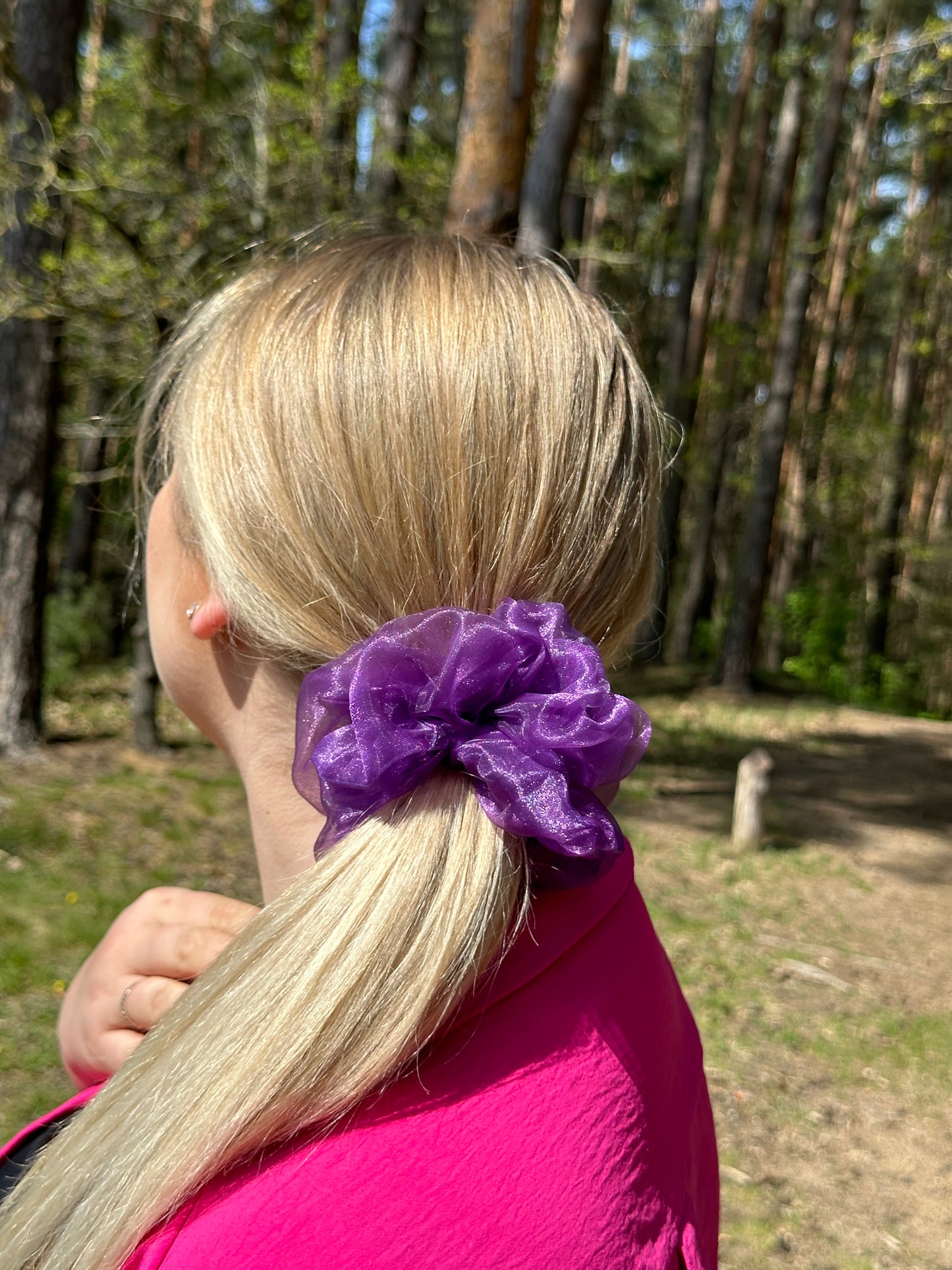 Pelenų violetinė organzos gumelė 💜