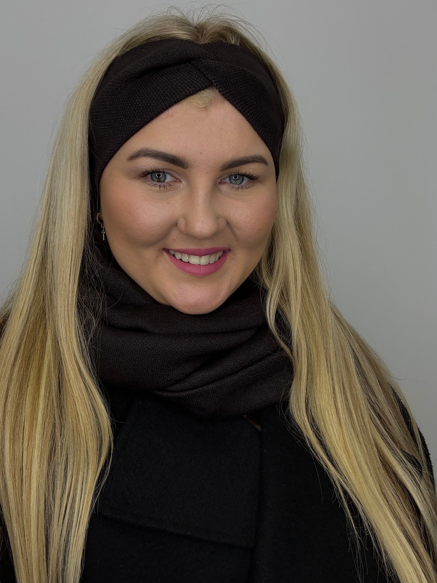 Merino vilnos šokoladinė galvajuostė 🤎