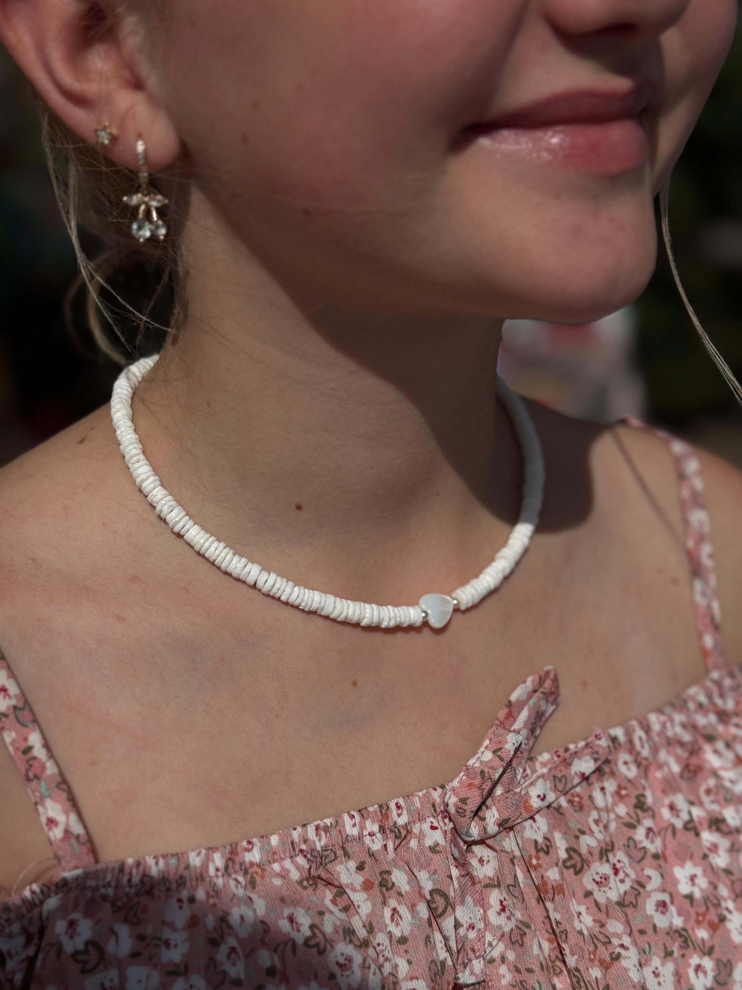 Natūralių kriauklių vėrinys su širdele 🤍