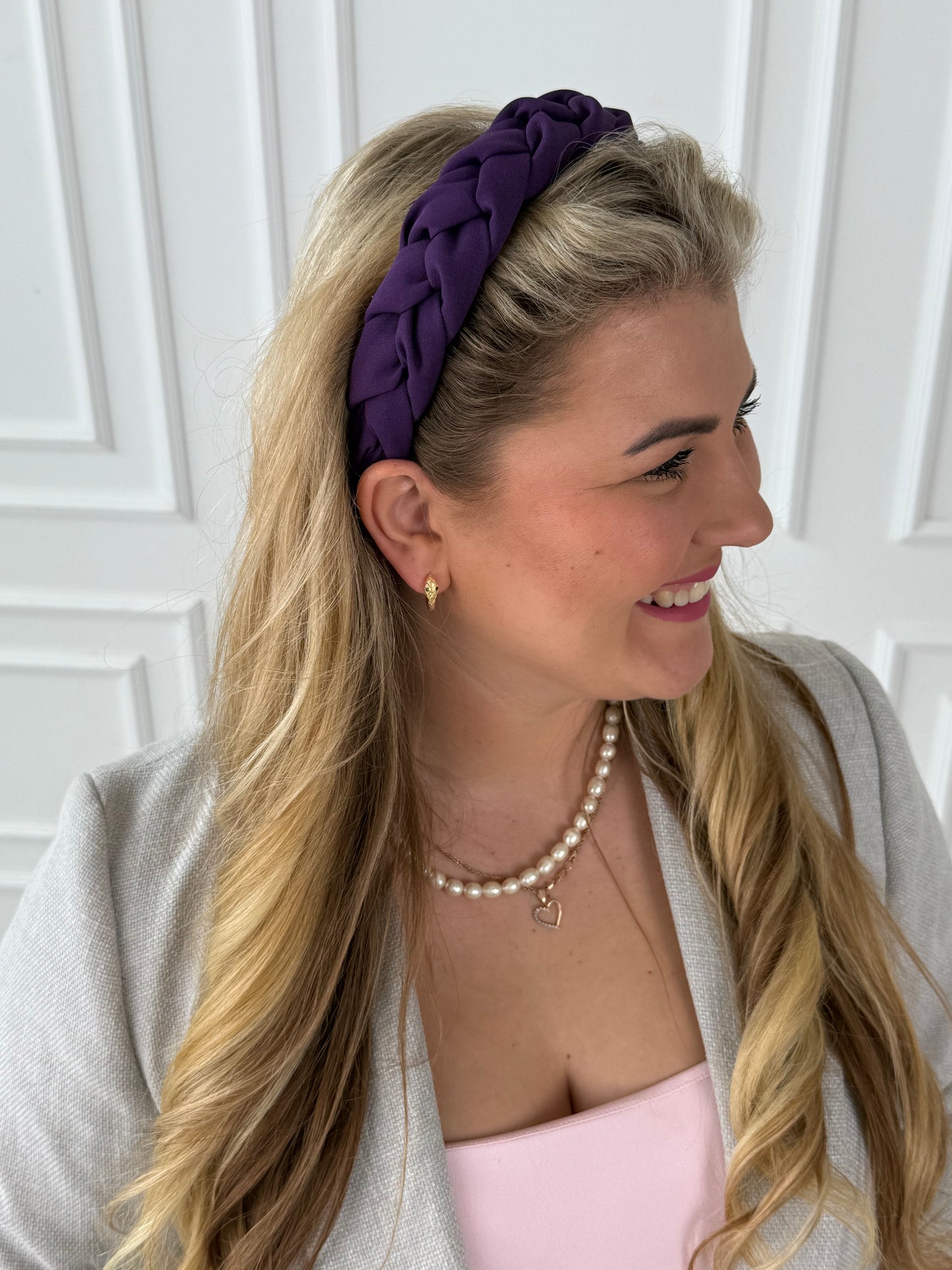 Baklažano matinis pintas lankelis