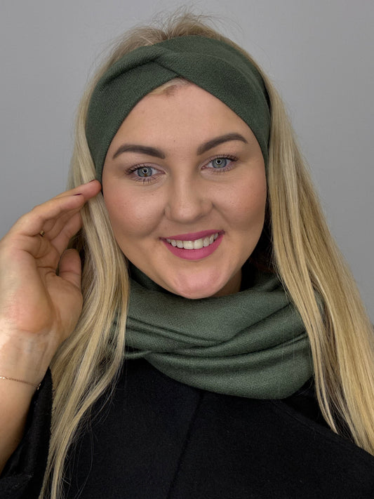 Merino vilnos chaki galvajuostė 💚