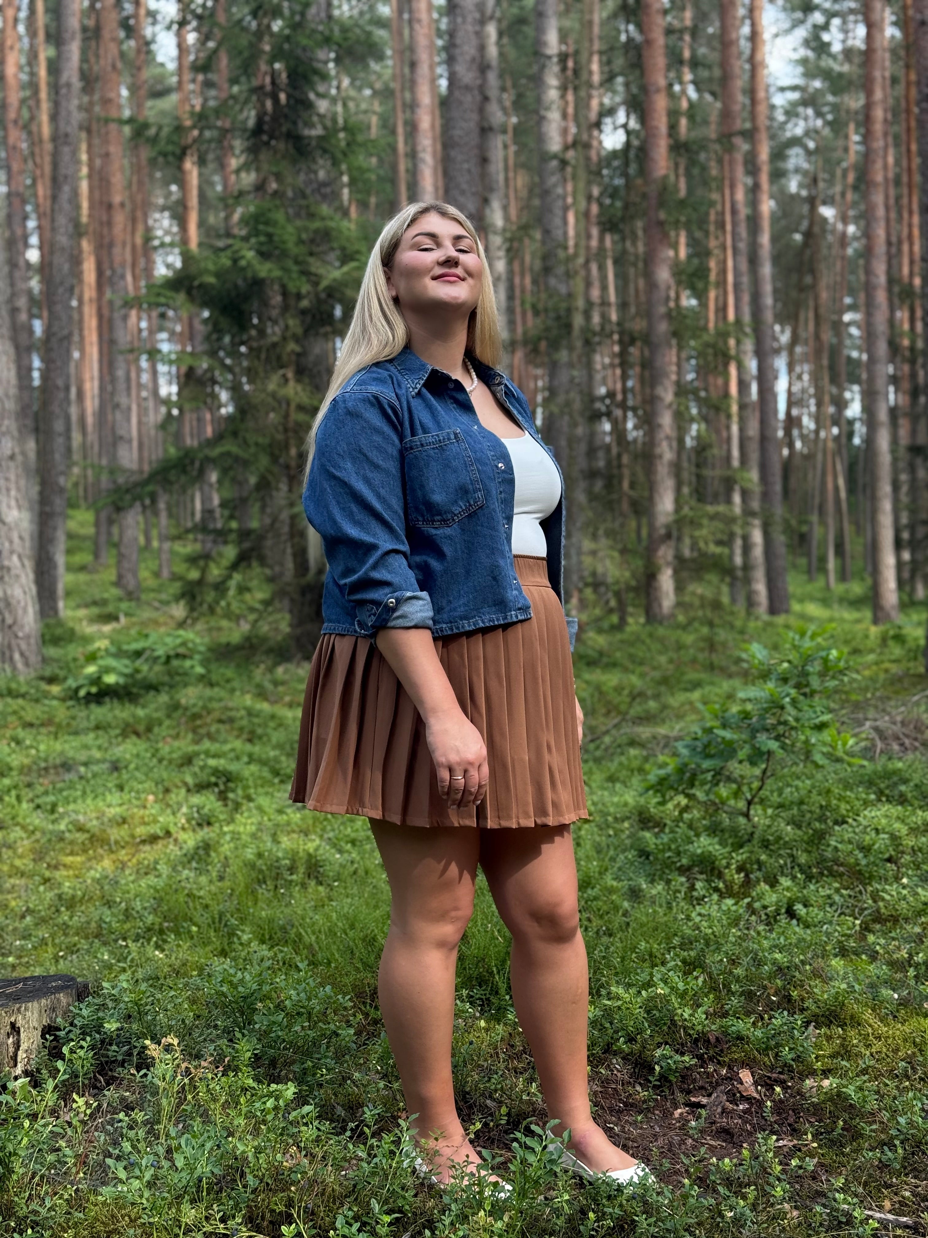 Toffifee klostuotas sijonas su kišenėmis 🤎