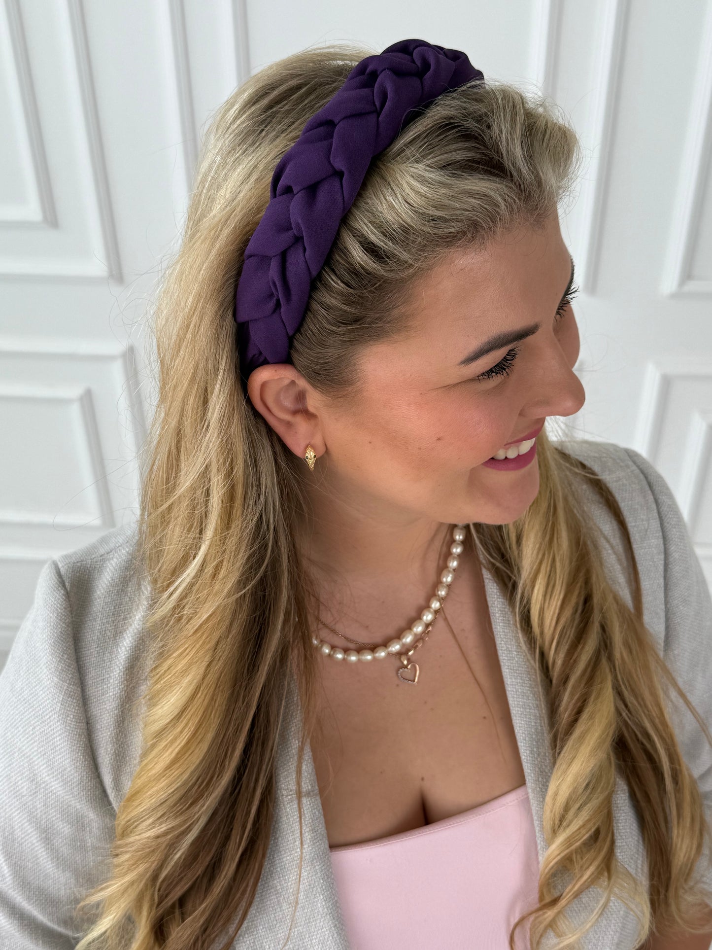 Baklažano matinis pintas lankelis