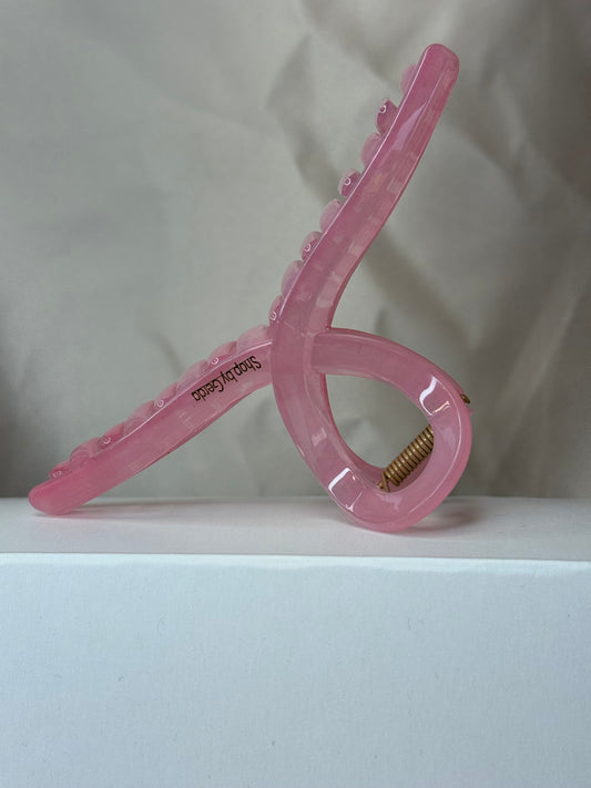 Skaidri rožinė kilpa 13cm