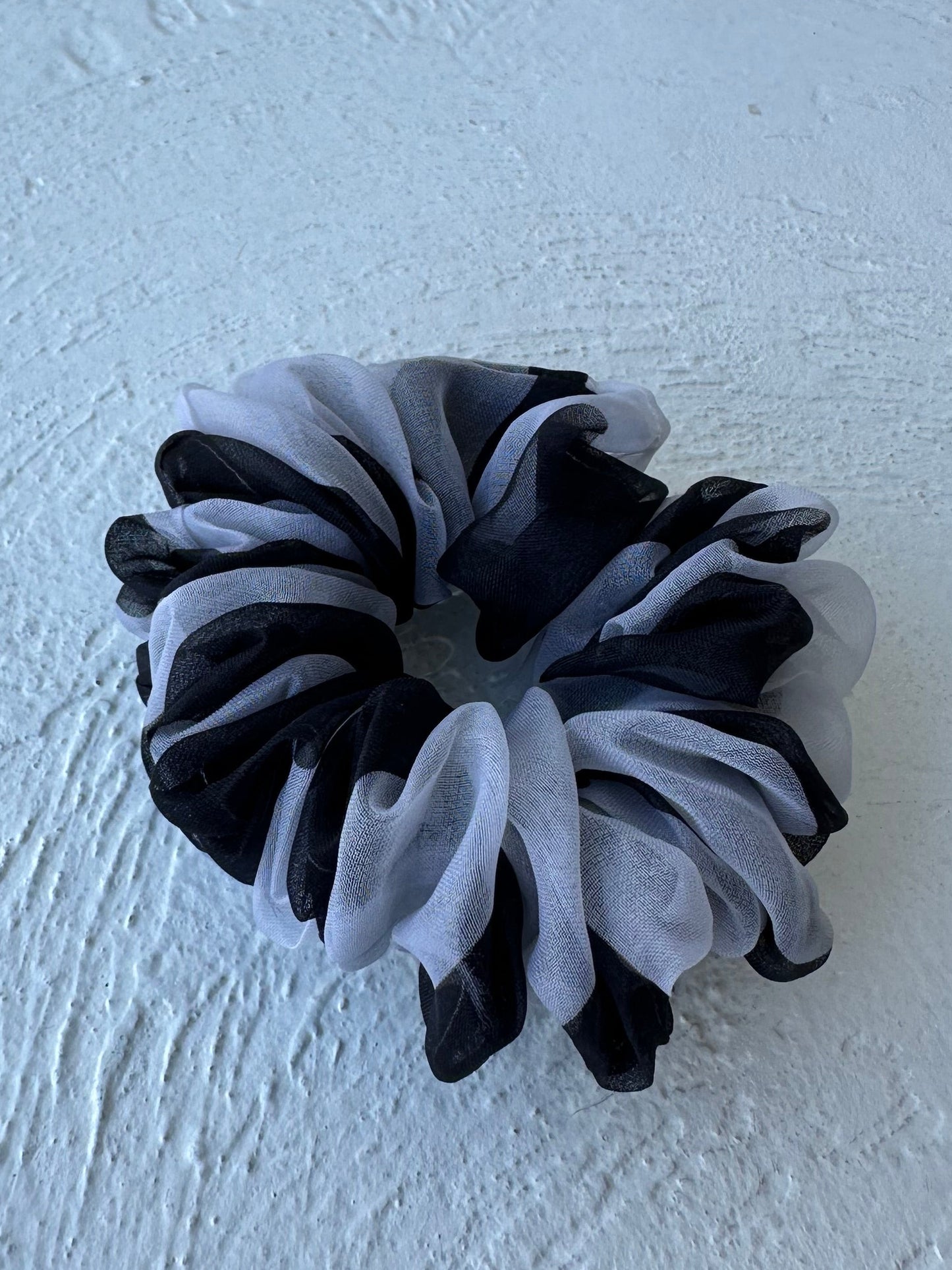 Natūralaus 100% natūralaus Itališko šilko black & white organzos gumelė