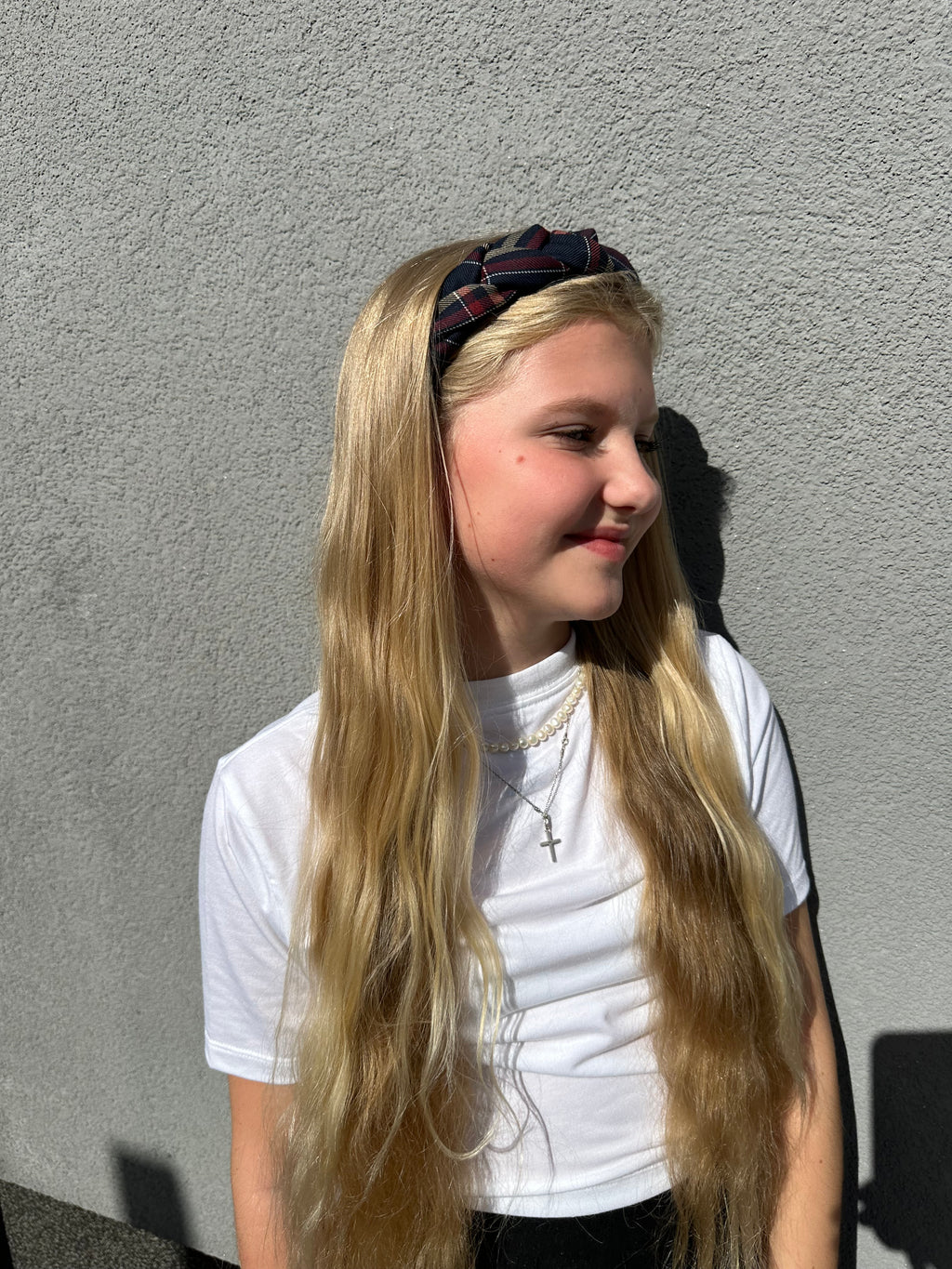 Raudonas/mėlynas languotas lankelis ❤️💙