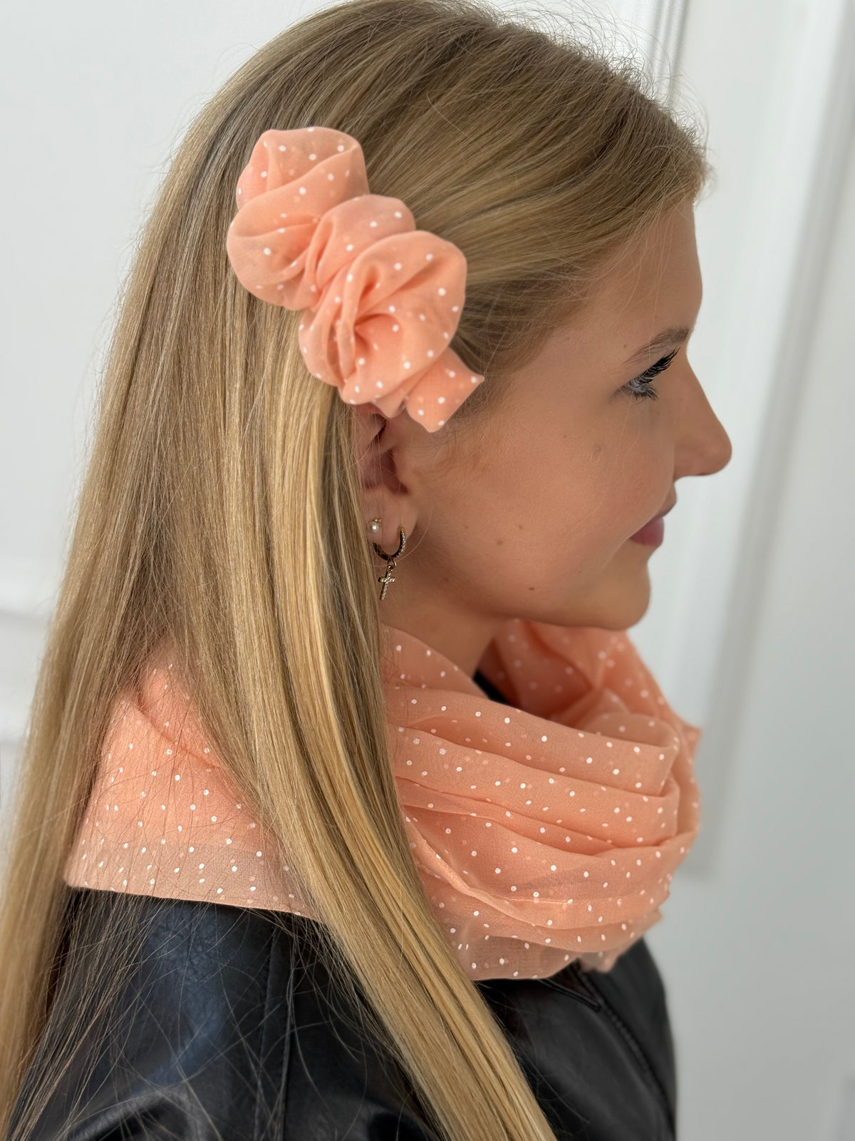 Šalikėlis Peach dots