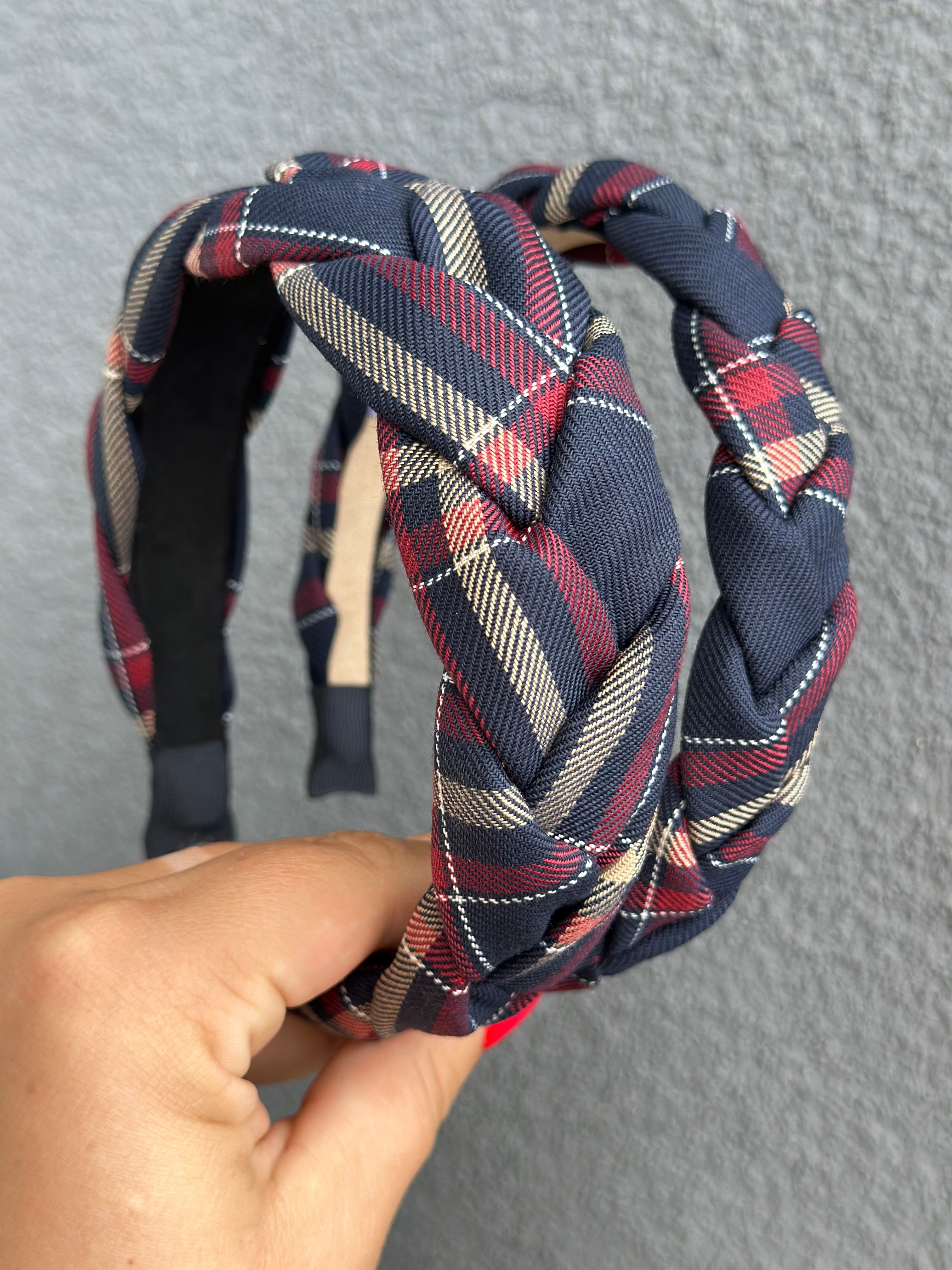 Raudonas/mėlynas languotas lankelis ❤️💙