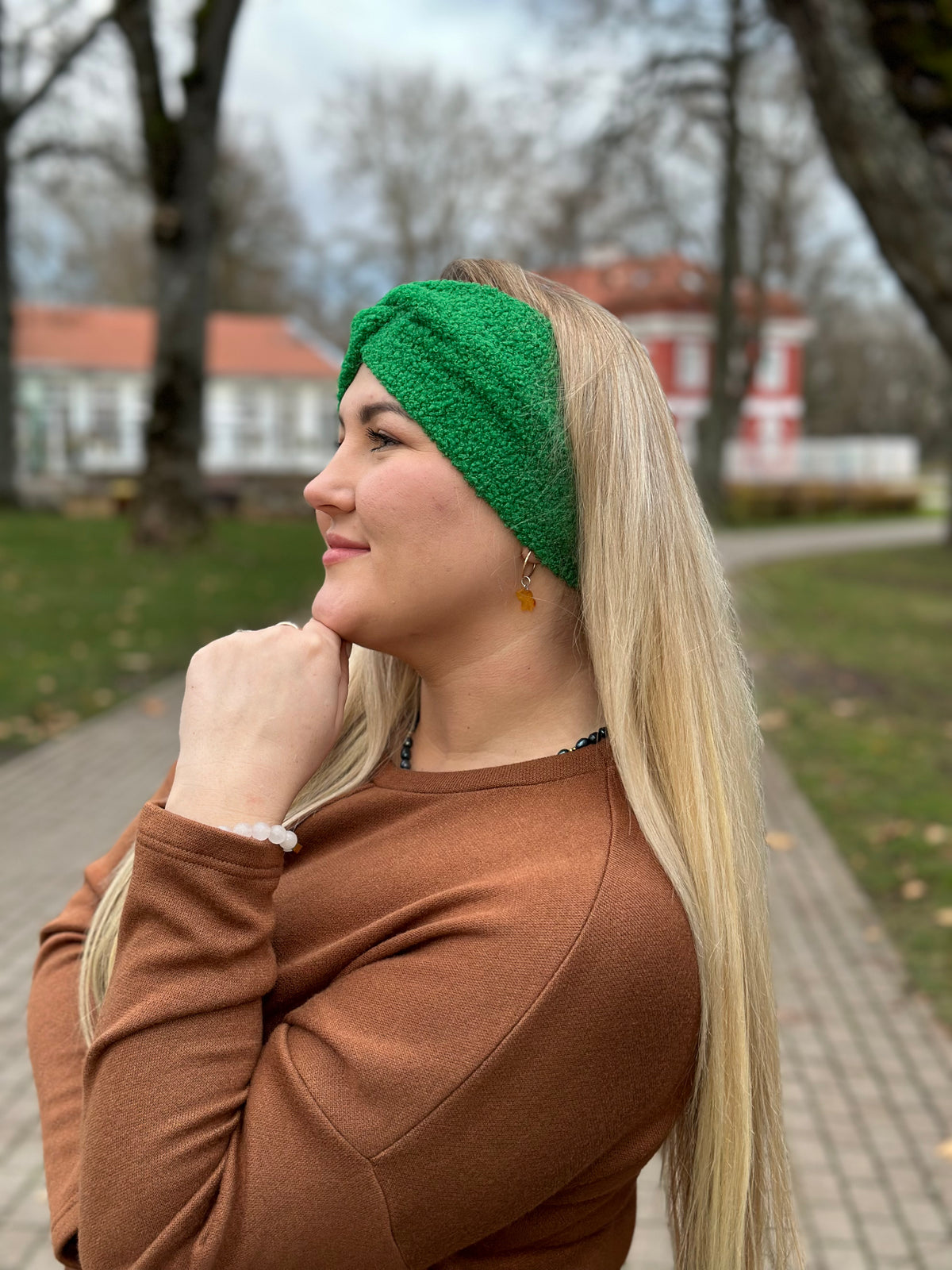 Žalia Teddy 🧸 galvajuostė