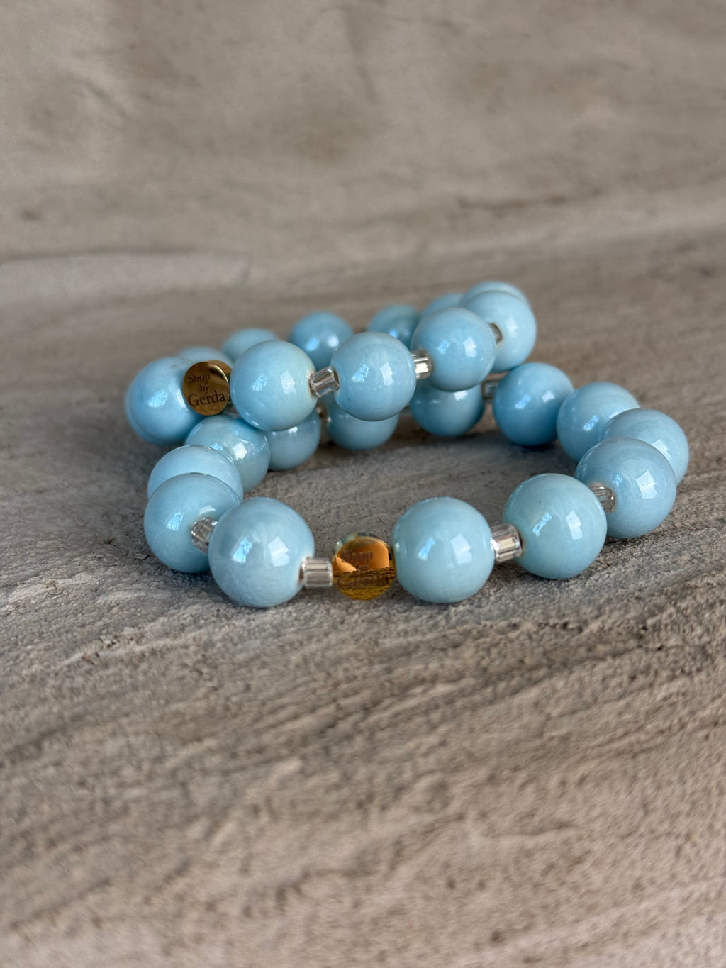 Keramikos baby blue apyrankė
