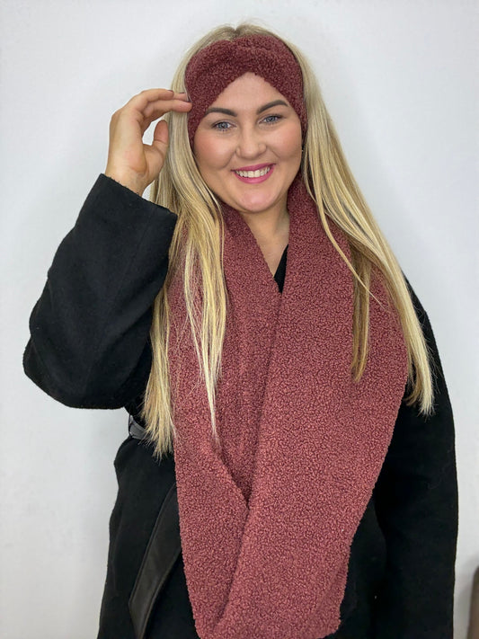 Dusty pink Teddy 🧸 šalikas