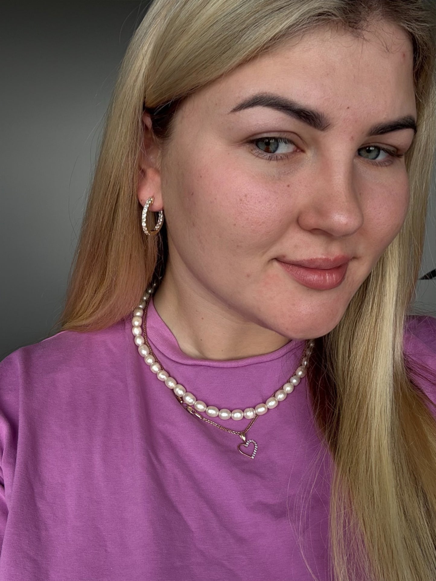 Dvipusės rinkutės su cirkonio akutėmis 25mm