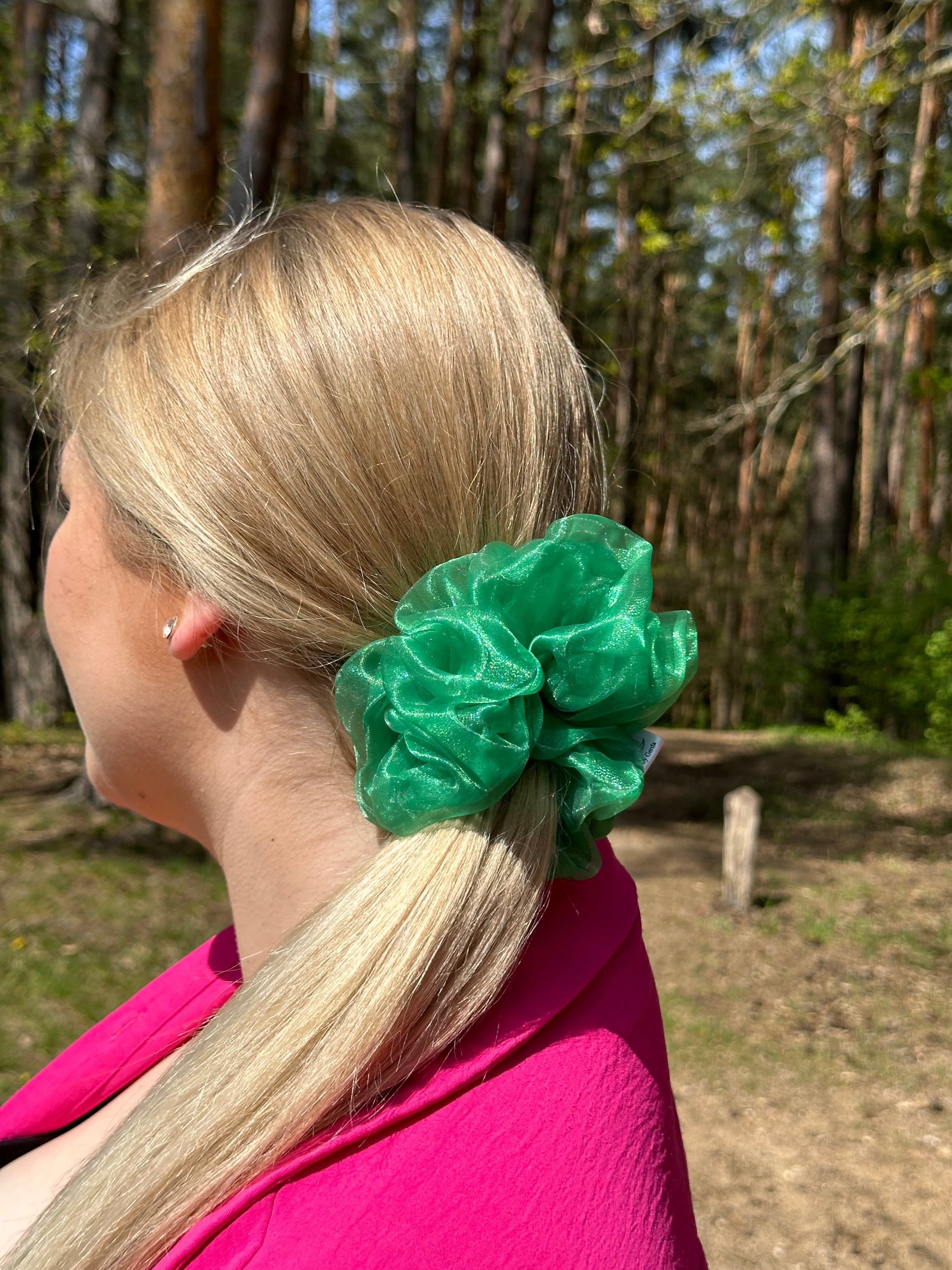 Žalia organzos gumelė