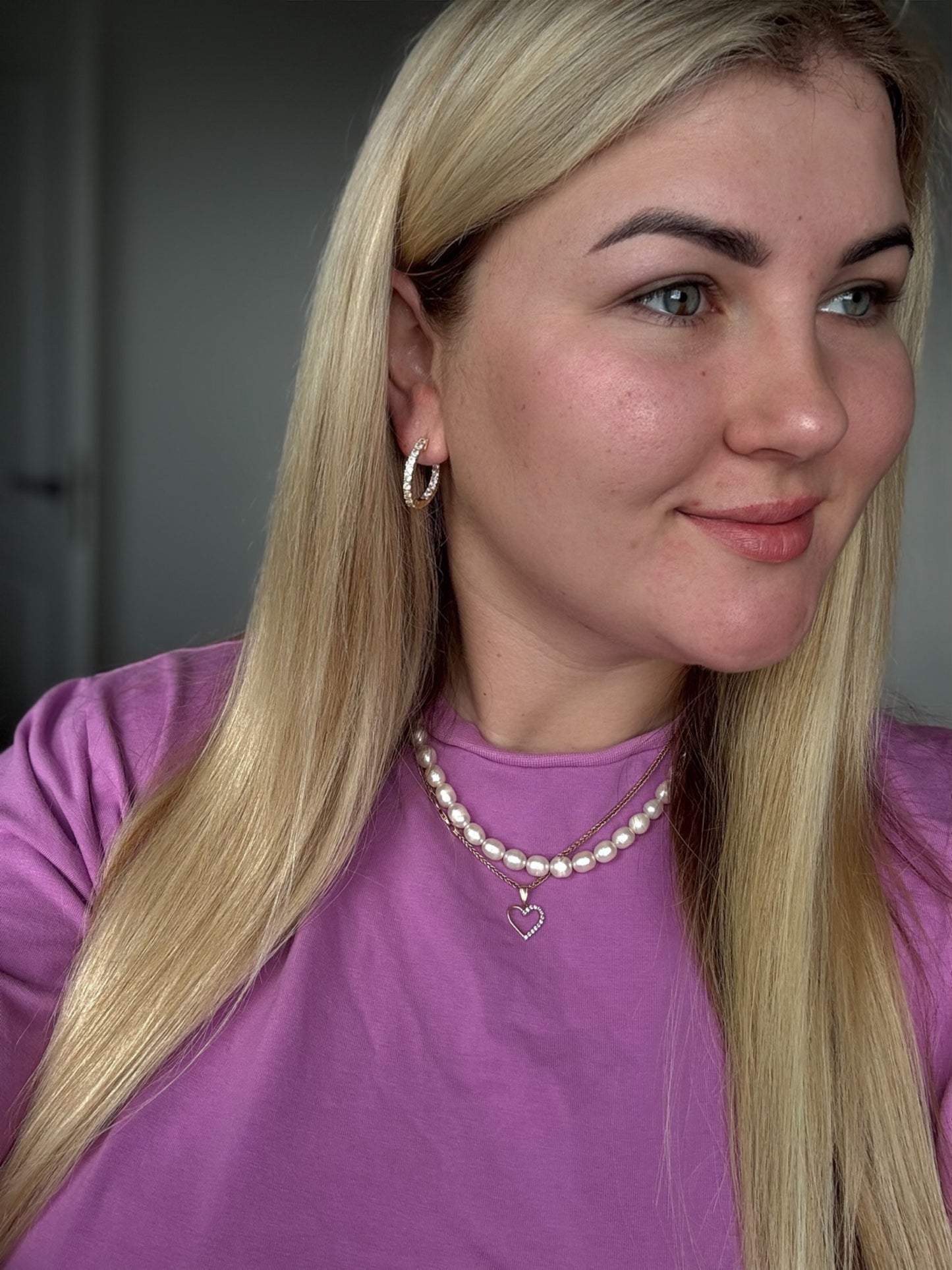 Dvipusės rinkutės su cirkonio akutėmis 25mm