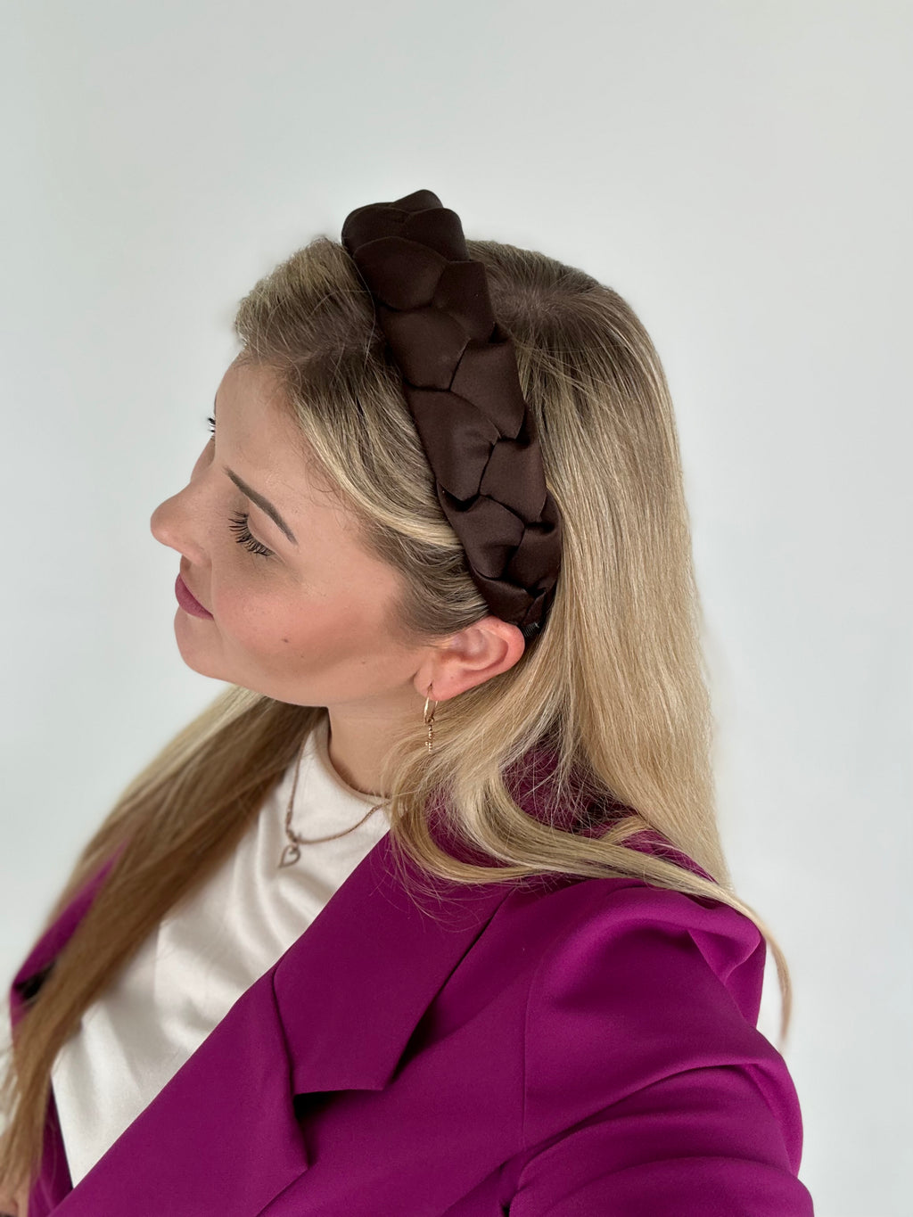 Šokoladinis su blizgesiu pintas lankelis 🤎