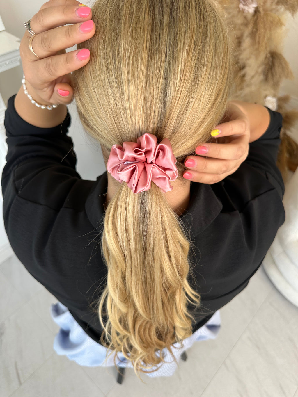 Rožinė 100% natūralaus Mulberry šilko gumelė 22 momų