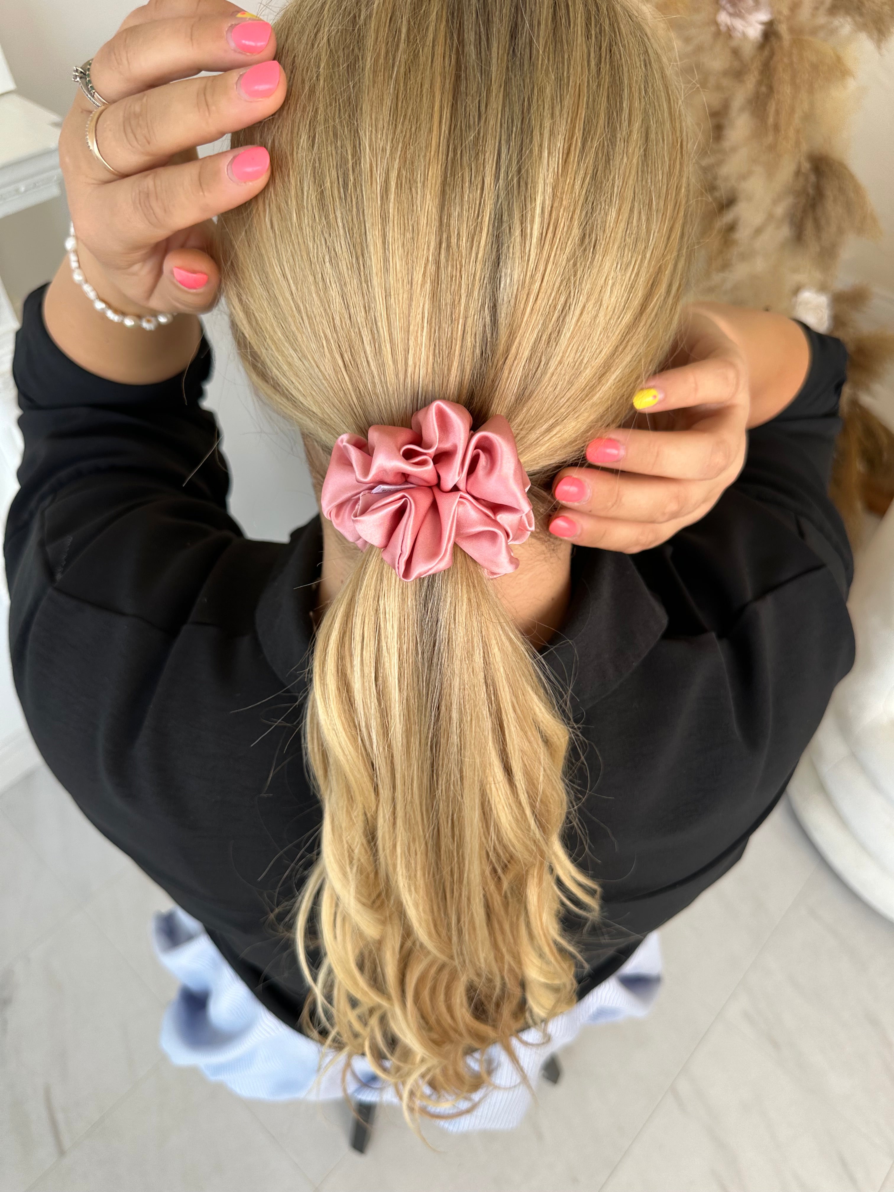 Rožinė 100% natūralaus Mulberry šilko gumelė 22 momų