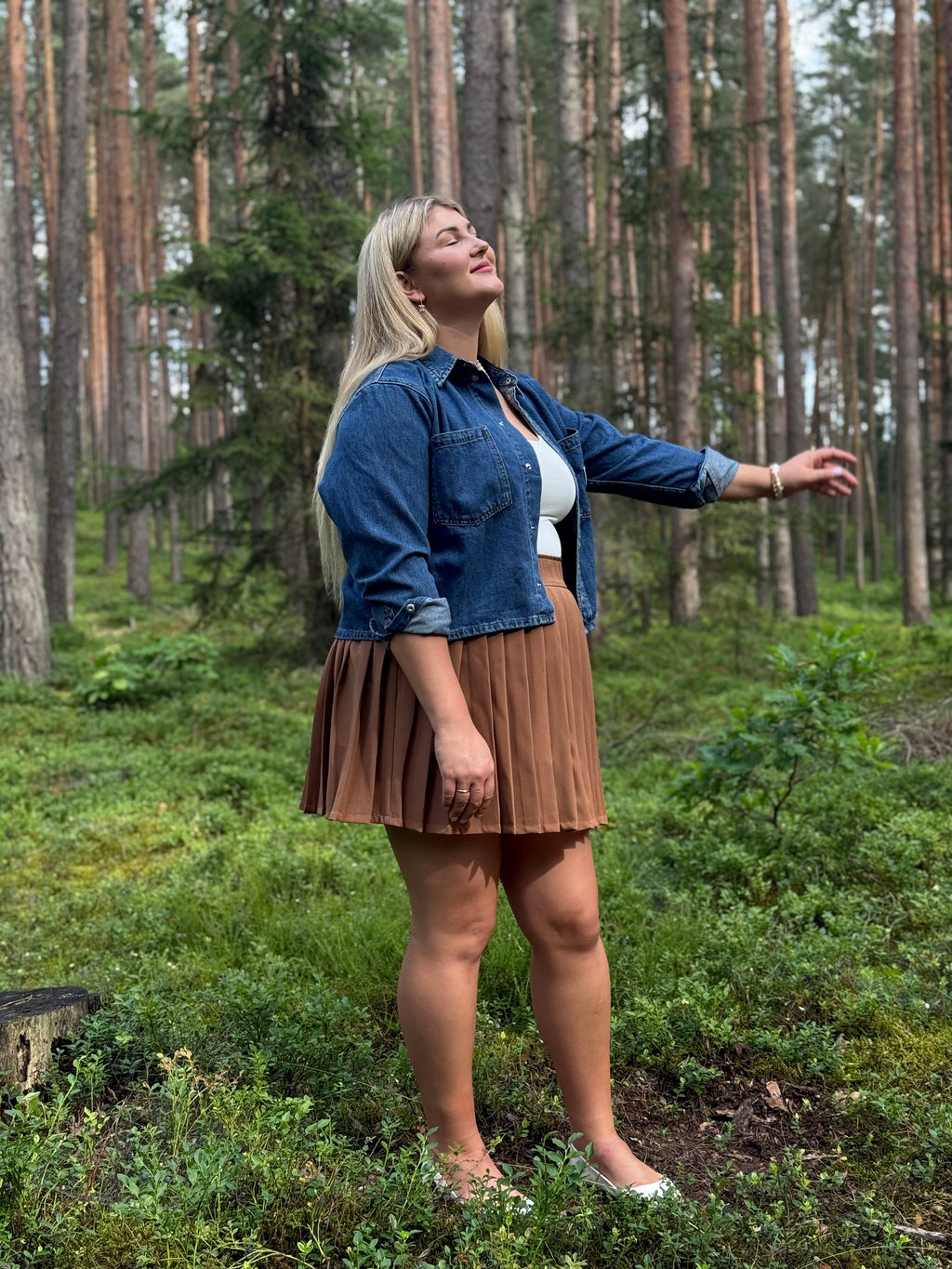Toffifee klostuotas sijonas su kišenėmis 🤎