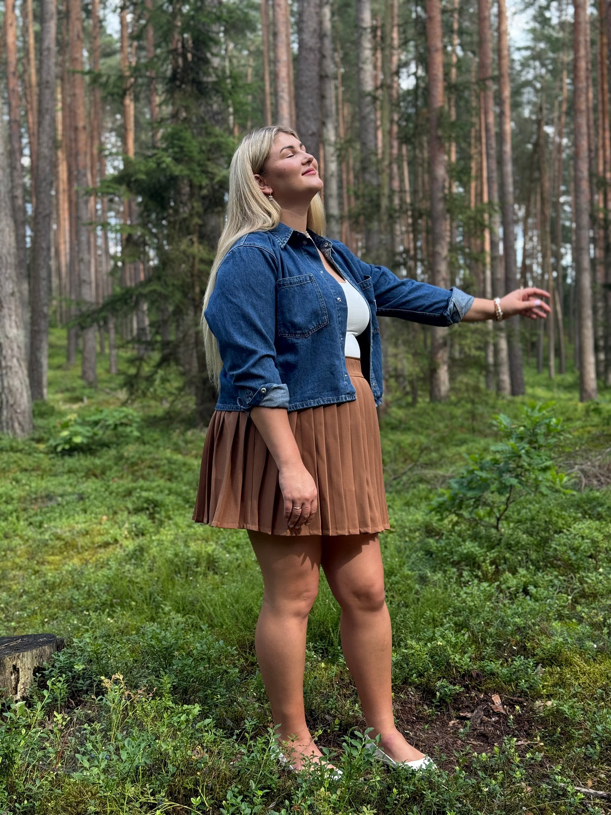 Toffifee klostuotas sijonas su kišenėmis 🤎