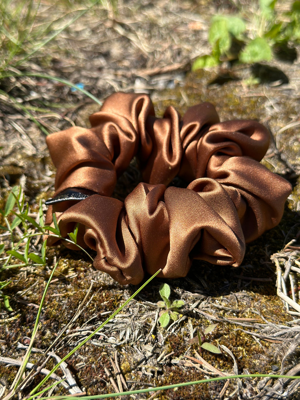 Šviesiai ruda natūralaus mulberry šilko gumelė