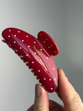 Bordo kapkap su taškeliais 10cm
