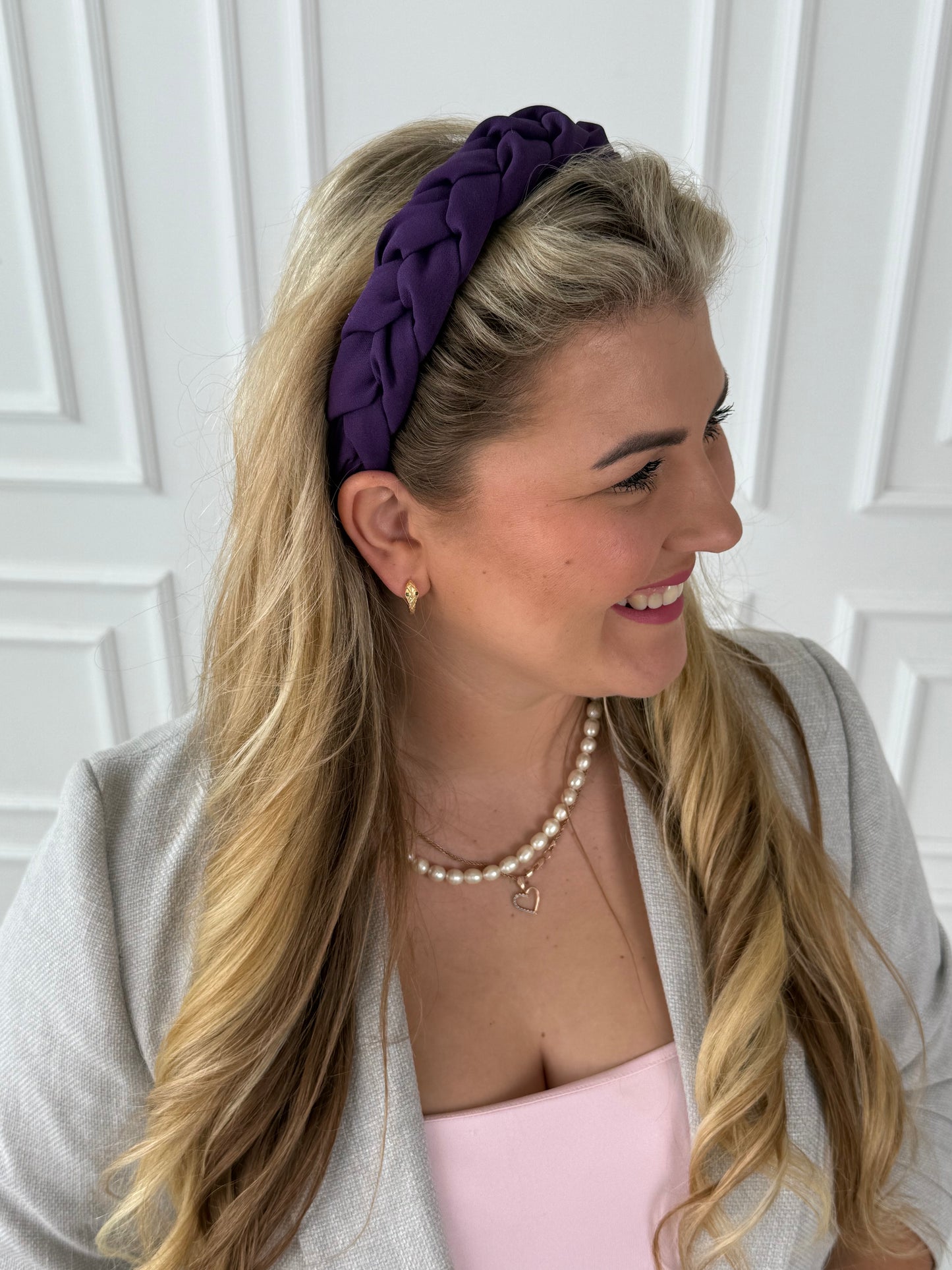 Baklažano matinis pintas lankelis