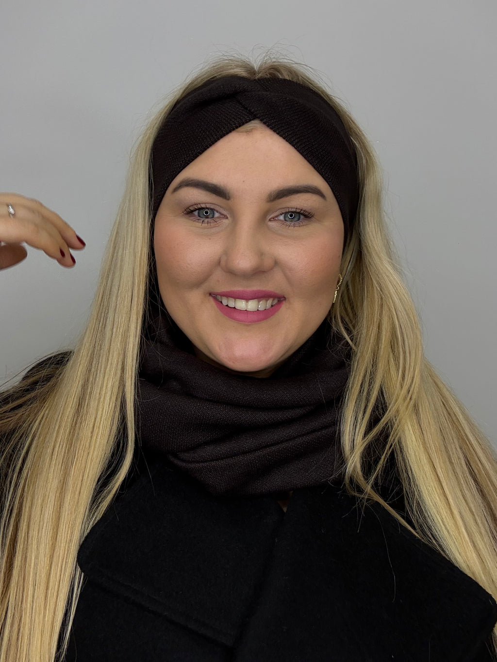 Merino vilnos šokoladinė galvajuostė 🤎