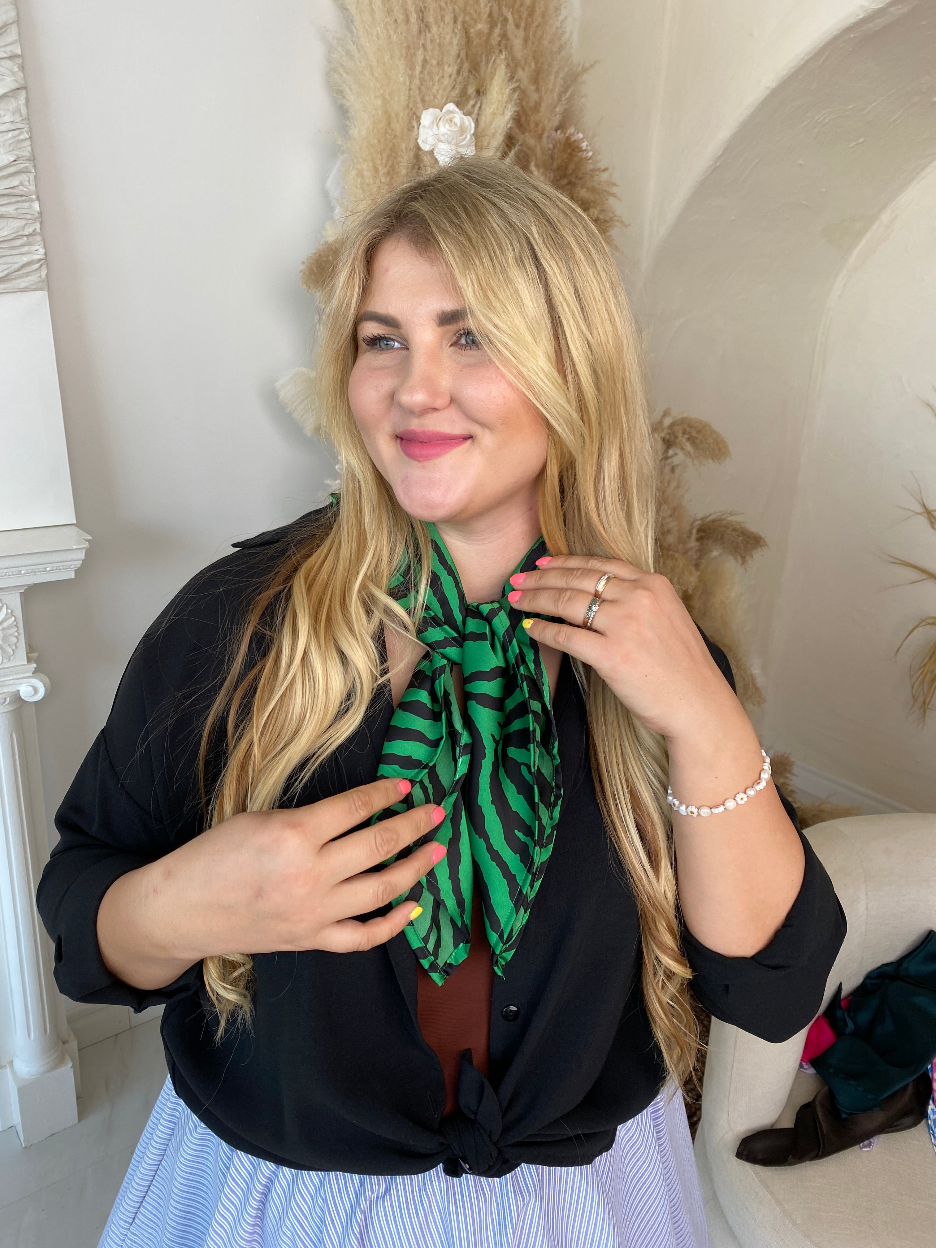 Zebriuko rašto žalia skarelė 🐅