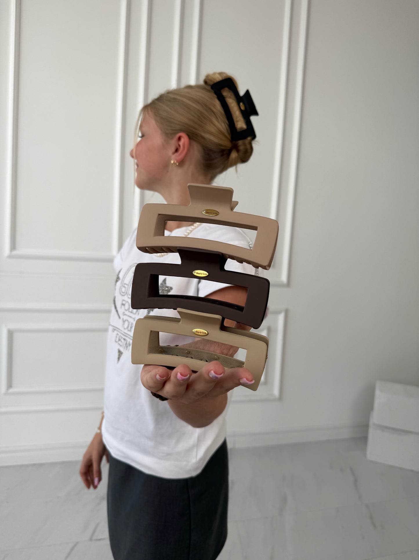 Super MEGA 13 cm kapkap ilgiems ir storiems plaukams