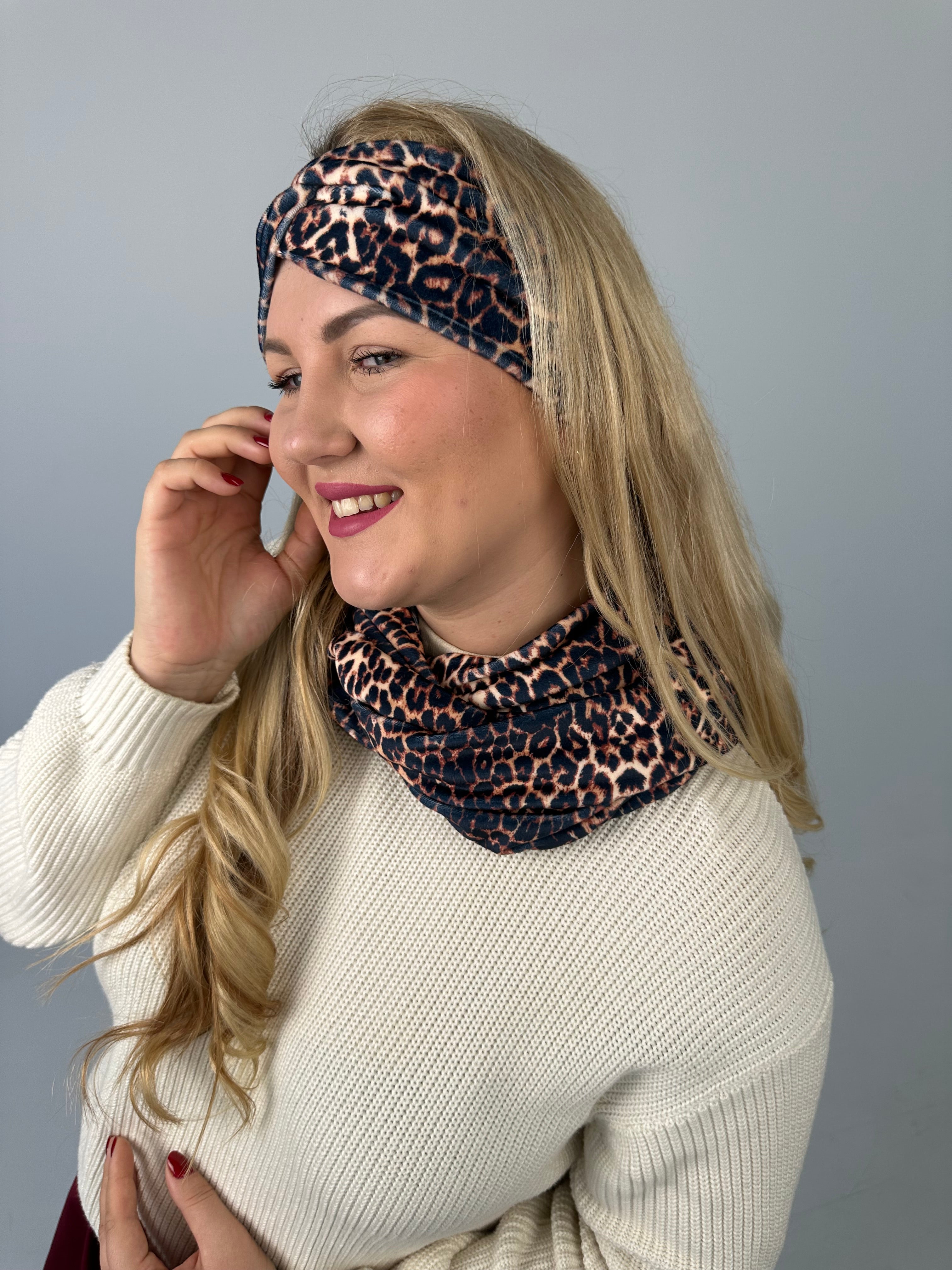 Leopardo veliūro šalikas 🐆