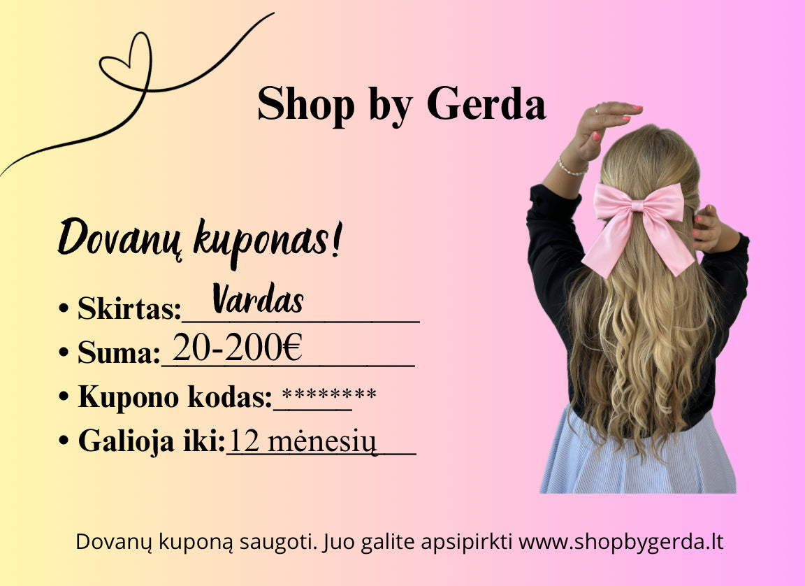 Elektroninis Shop by Gerda dovanų kuponas 🎁